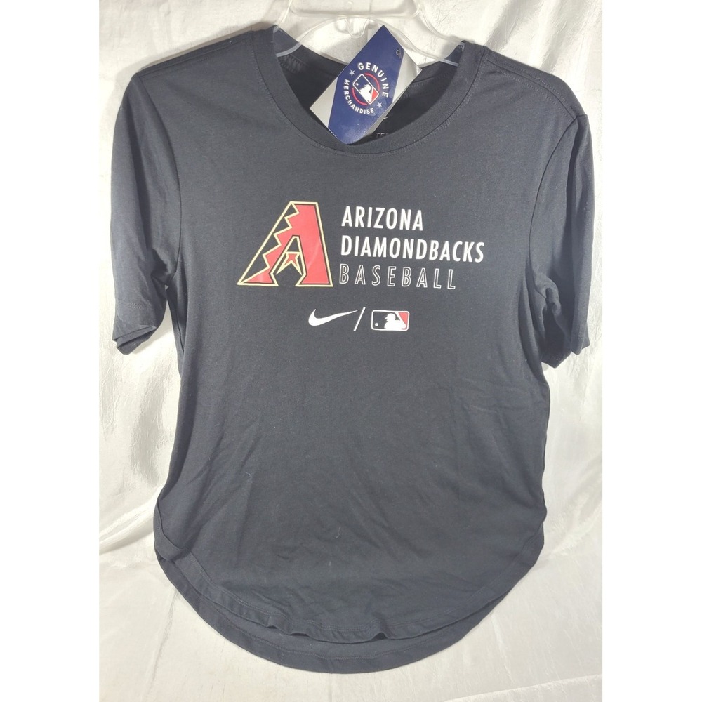 Nike Women's Arizona Diamondbacks MLB Loose Fit Tee T-Shirt - Black - XS‎
